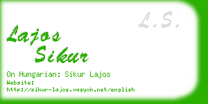 lajos sikur business card